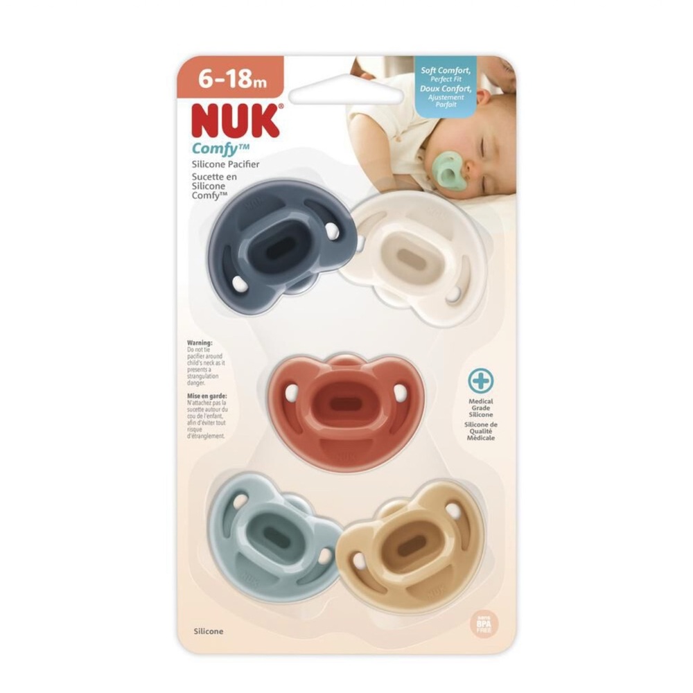 NUK comfy silicone pacifier 6 - 18 months 5PK